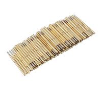 Jeu de 100 sondes de Test à Ressort P75B1, à Broches Pogo Rondes, pour Circuits imprimés, Longue durée de Vie, pour Le Test de Composants traversants et connecteurs à Doigts dorés.