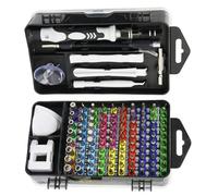 Jeu De 117 Tournevis Magnétiques Universels Outil Électronique Poignée Ergonomique Antidérapante Construction En Alliage Robuste Tige Flexible Kit De Tournevis Précis Pour L'électronique