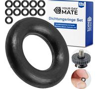 Jeu de 12 bagues d'étanchéité, AD Ø 9 mm, ID Ø 6 mm, épaisseur 1,5 mm, en noir, en caoutchouc nitrile, bagues en caoutchouc pour la réparation des sanitaires, machines, moteurs