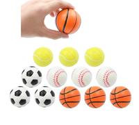 Jeu de 12 Balle Anti stressn pour Adultes et Enfants, Jouets de Balle Anti-Stress, Aolkee Relief Toys 5cm Mini Balle de Sport de décompression, Petit Football / Basketball / Tennis / Baseball