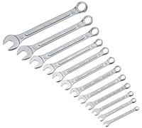 Jeu de 12 clés à fourche et à anneau dans une pochette enroulable 6-22 mm