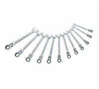 Jeu de 12 clés mixtes a cliquet articulee 8 a 19 mm SAM - 50CTJ12