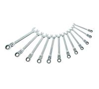 SAM Outillage Jeu de 12 clés mixtes à cliquet articulées 8 à 19 mm 50CTJ12