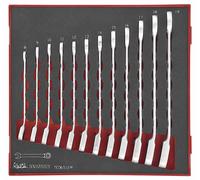 Jeu de 12 clés mixtes à cliquet Foam2 8- 19mm tray 12 pièces Teng Tools TED6512R