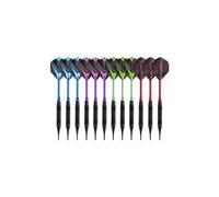 De Faugères Jeu de 12 fléchettes Pro Tesli Pointe plastique 19 g Coloris mixte
