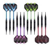 De Faugères Jeu de 12 fléchettes Pro Tesli Pointe plastique 19 g Coloris mixte