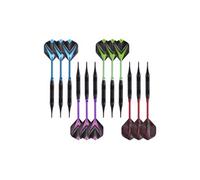 De Faugères Jeu de 12 fléchettes Pro Tesli Pointe plastique 19 g Coloris mixte