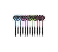 Jeu de 12 Fléchettes Professionnelles Tesli - Pointe Plastique - 19g - Mixte