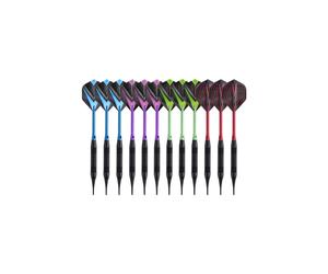 Jeu de 12 Fléchettes Professionnelles Tesli - Pointe Plastique - 19g - Mixte