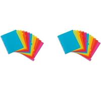 Jeu De 12 Intercalaires Polypro A4 Maxi. Coloris Fluo Multicolores (Lot De 2)
