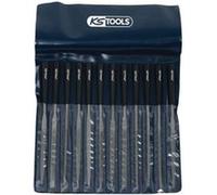 KS Tools Jeu de limes aiguille avec manche plastique, 12 pièces, 140.3050
