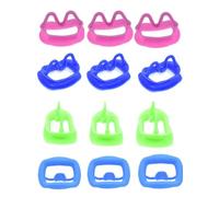 Jeu de 12 pièces de 4 couleurs d'écarteurs buccaux en silicone souple de qualité alimentaire pour l'orthodontie, le blanchiment des dents, l'examen bucco-dentaire