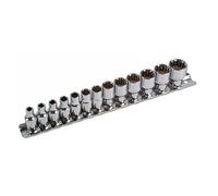 Jeu de 13 douilles courtes AllDrive - 12 pans - 1/4"