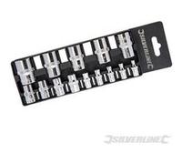 Silverline Tools Jeu de 14 douilles femelles Torx 675072 E4–E24
