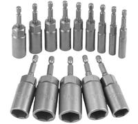 Jeu de 14 embouts hexagonaux à douille 6-19 mm, clé à douille, profondeur de traitement de 34 mm, pour tournevis sans fil, tournevis, clés à visser