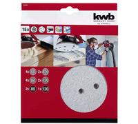 Jeu de 15 abrasifs pour ponceuse girafe 180mm (Grain 80 et 120)