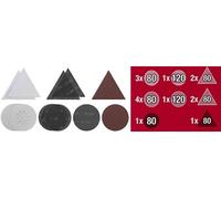 kwb by Einhell Kit 15 feuilles abrasives Ø225 mm pour ponceuses cloisons sèches P80/P120