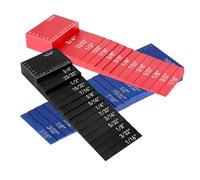 Jeu de 15 jauges de hauteur de précision en aluminium for le travail du bois, comprenant des barres de réglage et des blocs de calage.(Zwart)