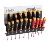 Jeu de 17 tournevis à crémaillère Felo Ergonic XXL