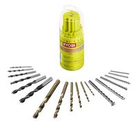 Jeu de 18 Forets Mixtes Mèches pour Perceuse-Visseuse et Perceuse à Percussion Livré dans un Coffret RAK18DMIX