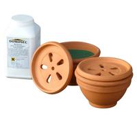 Jeu de 2 absorbeurs d'humidité terre cuite