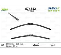 Balai d'essuie-glace VALEO Silencio Xtrm VF306, 500mm, Avant, 2 Pièce