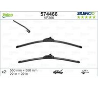Jeu de 2 balais d'essuie-glace VALEO 574466 - 550+550 mm - Réf. 574466