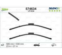 Balai d'essuie-glace VALEO Silencio Xtrm VF434, 580/530mm, Avant, 2 Pièce
