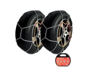 Jeu de 2 chaînes à neige - 7 mm - groupe 60 - adhérence et sécurité maximales avec système de tension