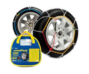 Jeu de 2 Chaînes à Neige en Métal de 9 mm pour Voiture Taille 90 avec Tendeur Automatique Goodyear