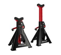 Jeu de 2 chandelles hautes 3 tonnes - Chandelles Voiture utilitaire - Système à crémaillère - Ht 319 à 482mm max - Poignée acier