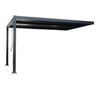 Pergola Bioclimatique 4x3m Adossée En Aluminium Noir Sifnos Noir