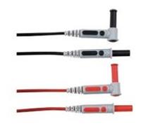 Jeu De 2 Cordons Mâles Coudé Et Droit En Pvc Rouge Et Noir Surmoulés Chauvin Arnoux G