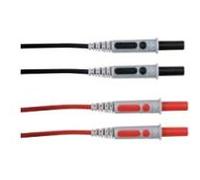 Jeu De 2 Cordons Mâles Droits En Pvc Rouge Et Noir Surmoulés Chauvin Arnoux G