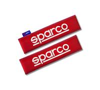 Jeu de 2 coussinets de ceinture Sparco SPC Polyester Rouge Universel