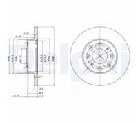 DELPHI BG2616 Disque de frein