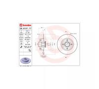 Jeu de 2 disques de frein arrière BREMBO 08.A141.17