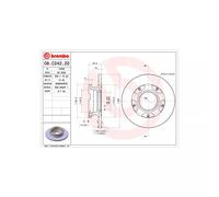 Jeu de 2 disques de frein arrière BREMBO 08.C242.20