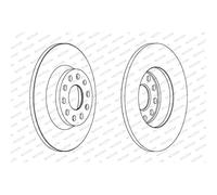 Jeu de 2 disques de frein arrière FERODO DDF1306