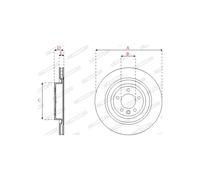 Jeu de 2 disques de frein arrière FERODO DDF2550C-1