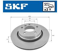 2x SKF Disque de frein arrière VKBD 90447 V2