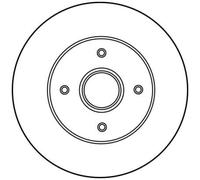 Jeu de 2 disques de frein arrière TRW DF2706