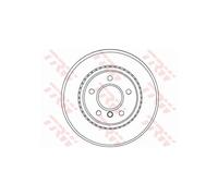 Jeu de 2 disques de frein arrière TRW DF4450