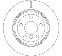 Disque de frein TRW DF4854S arrière, ventilé, à haute teneur en carbone, 1 pièce