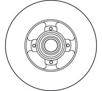 Jeu de 2 disques de frein arrière TRW DF6128BS