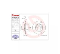 Jeu de 2 disques de frein avant BREMBO 09.5870.34