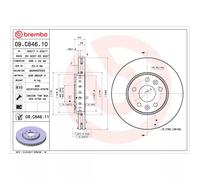 Jeu de 2 disques de frein avant BREMBO 09.C646.11