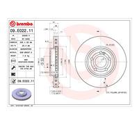 Jeu de 2 disques de frein avant BREMBO 09.E022.11