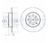 Jeu de 2 disques de frein avant DELPHI BG3262