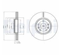 Delphi Disques de frein avant BG4338 – Jeu de 2